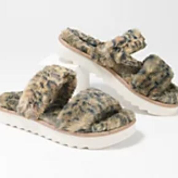 Koolaburra Shoes - Koolaburra by UGG Faux-Fur Slide Sandals Cheetah Size 9